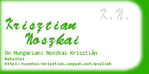 krisztian noszkai business card